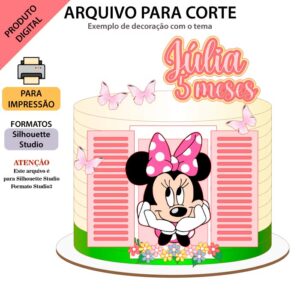 Topper para bolo minnie 01