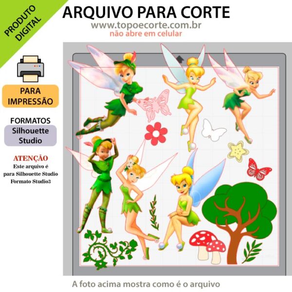Arquivo Silhouette Studio Sininho - Tinker Bell