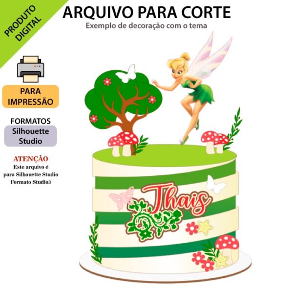 Plano de corte para imagens Sininho - Tinker Bell - Imagem 2