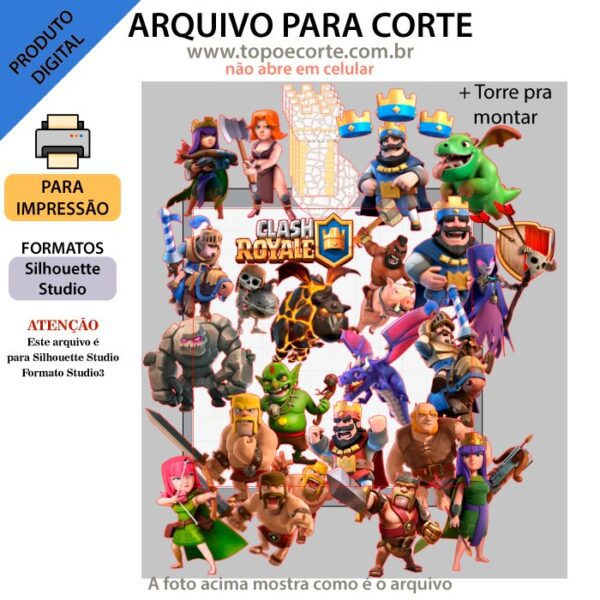 Arquivo Silhouette Studio Clash Royale