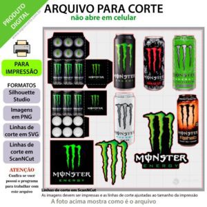 ARQUIVO Topo de bolo Monster Energy
