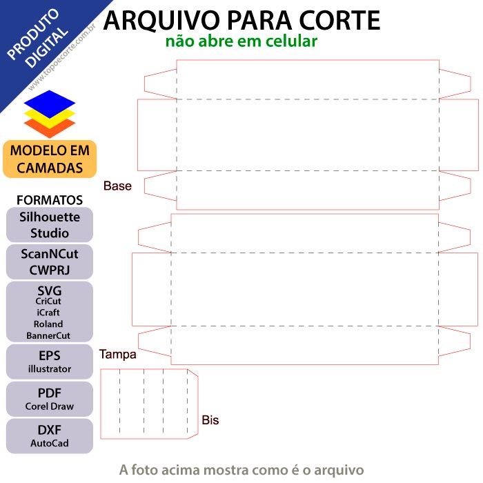 Molde caixa de bis personalizada para imprimir: escolha o seu