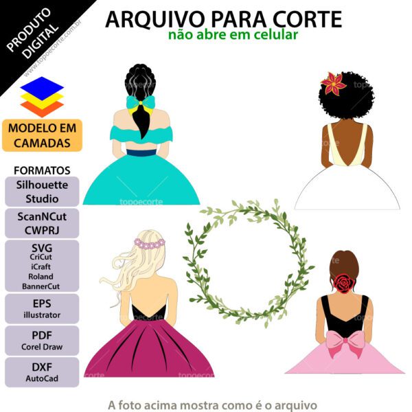 Topo de bolo Mulher olhando horizonte Arquivo Silhouette, Arquivo ScanNCut, Arquivo SVG, DXF, Ai, Eps, PDF