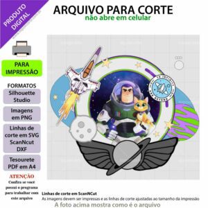 Topo de bolo buzz lightyear Arquivo Silhouette, Arquivo ScanNCut, Arquivo SVG, DXF, Ai, Eps, PDF Shaker