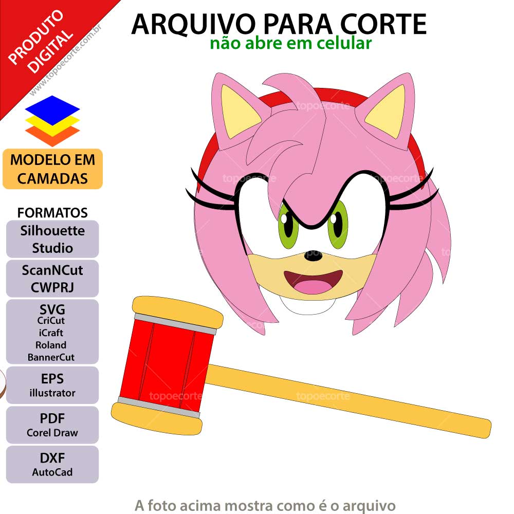 Topo de Bolo para Imprimir SONIC