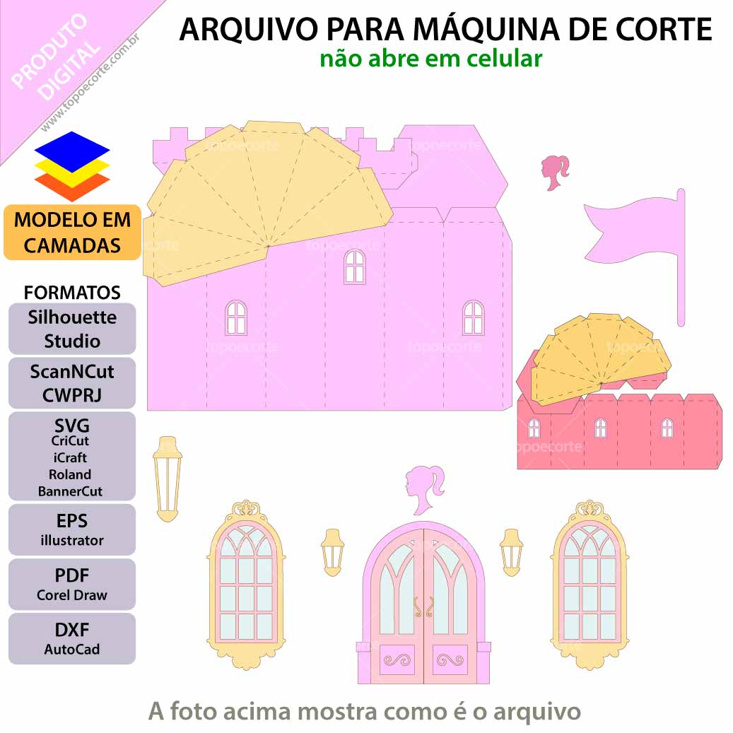 Arquivo de corte topo de bolo Barbie