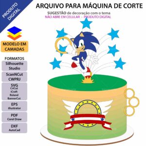Arquivo de Corte Topo de Bolo Gacha Life -STUDIO/PDF