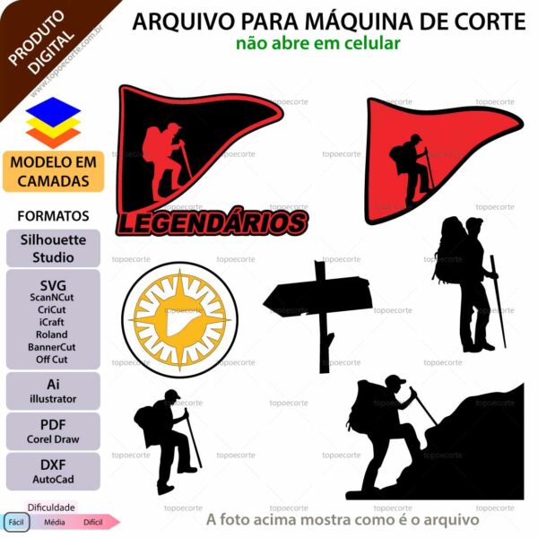 Topo de bolo Inspirado nos Legendários Arquivo Silhouette, Arquivo ScanNCut, Arquivo SVG, DXF, Ai, Eps, PDF