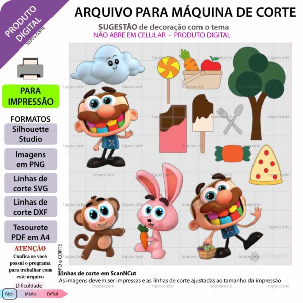 Topo de bolo, Inspirado José Comilão Arquivo ScanNCut Inspirado José Comilão,Arquivo silhouette studio Inspirado José Comilão