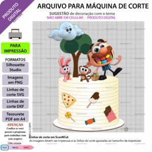 Topo de bolo, Inspirado José Comilão Arquivo ScanNCut Inspirado José Comilão,Arquivo silhouette studio Inspirado José Comilão
