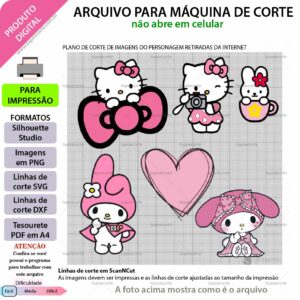 ARQUIVO Plano De Corte imagens da Hello Kit