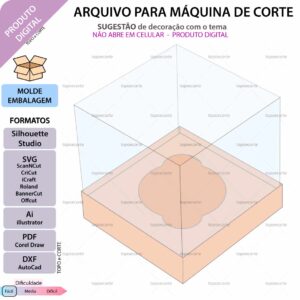 Molde de caixa Cupcake unitário arquivo para Silhouette Studio, SVG, DXF, Cricut, Scanncut, Foison