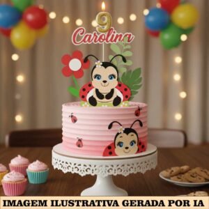 Topo de bolo Joaninha bebê Arquivo Silhouette, Arquivo ScanNCut, Arquivo SVG, DXF, Ai, Eps, PDF