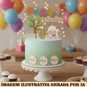 Topo de bolo Ovelhinhas Arquivo Silhouette, Arquivo ScanNCut, Arquivo SVG, DXF, Ai, Eps, PDF