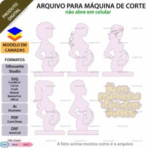 Topo de bolo Meu primeiro dia das mães Arquivo Silhouette, Arquivo ScanNCut, Arquivo SVG, DXF, Ai, Eps, PDF