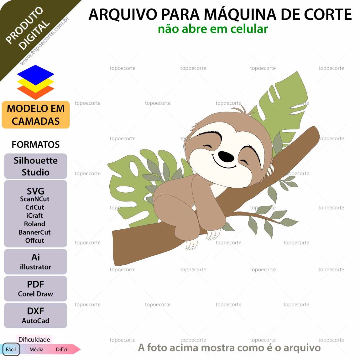 ARQUIVO Silhouette Studio para decoração de topo de bolo Preguicinha Baby e decoração de festas. Arquivo Scanncut, SVG, EPS, PDF e DXF.